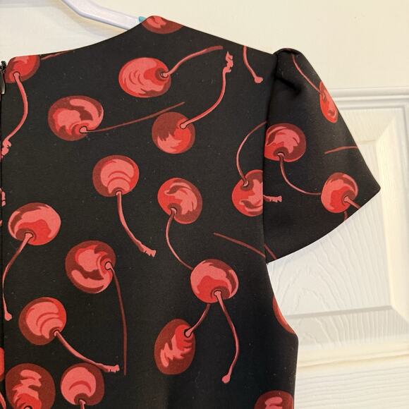 Betsey‎ Johnson Dress Sz 4 Rockabilly Pinup Retro Cherry Print Bombshell 50s 60s - Picture 7 of 15